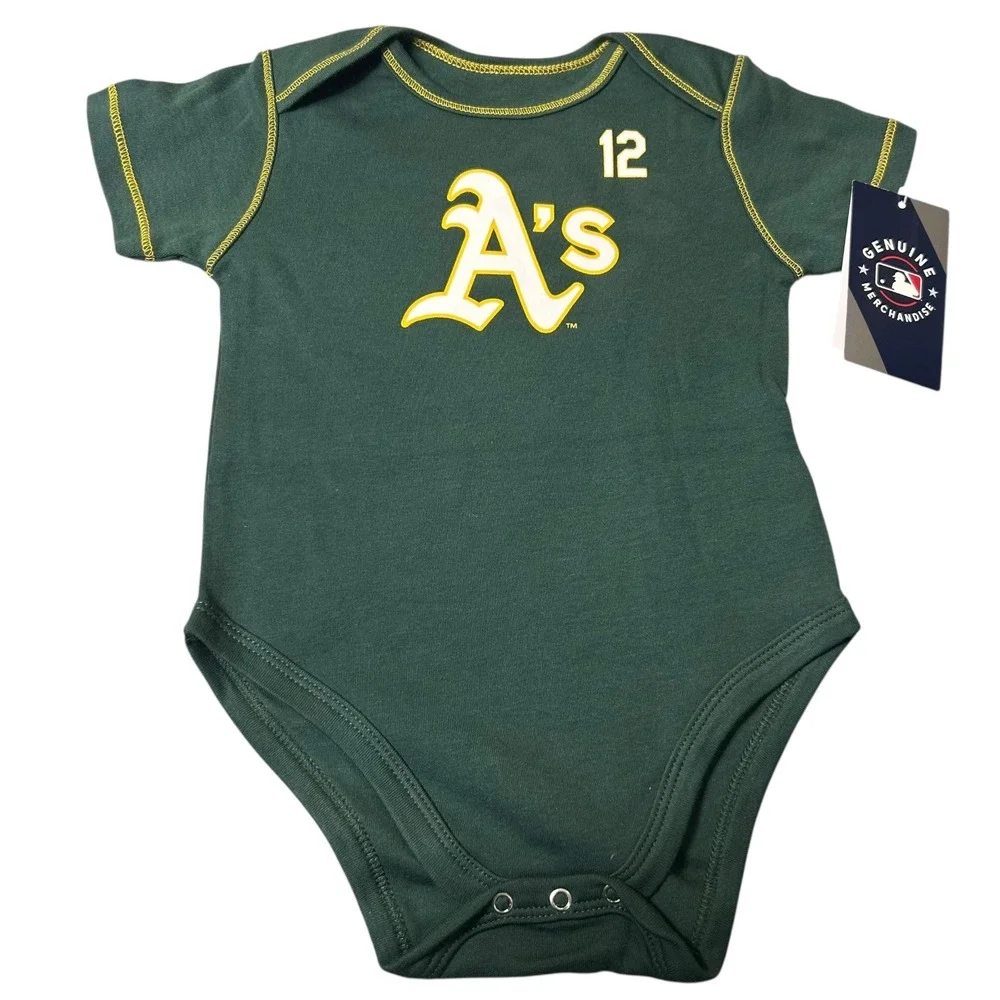 NEW Oakland Athletics A's Bodysuit Infant 18M Green Sean Murphy 12‎ Baseball